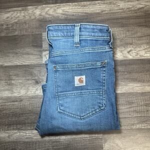 Carhartt Slim Fit Jeans Women’s Size 4 Tall Workwear Medium Wash